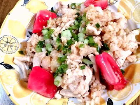 鶏胸×ガーリック醤油のスタミナ炒めご飯